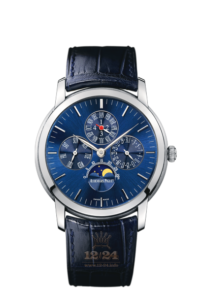 Audemars Piguet Jules Audemars Watch 26000PT.OO.D028CR.01 41 mm Platinum Case Dark blue Dial
