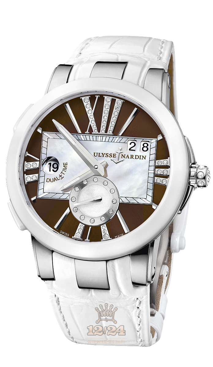 Ulysse Nardin Executive Watch 243-10/30-05 40 mm Stainless steel Case White Brown (chocolate) Dial