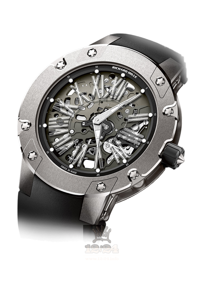 Richard Mille Men's Collection Watch RM 033 Extra Flat Automatic 46 mm Titanium Case