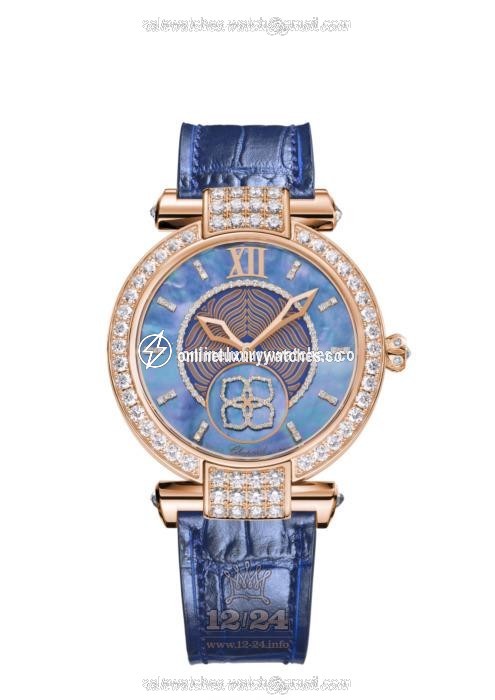 Chopard Imperiale Watch 384296-5001 36 mm Pink gold Case Dark blue Dial