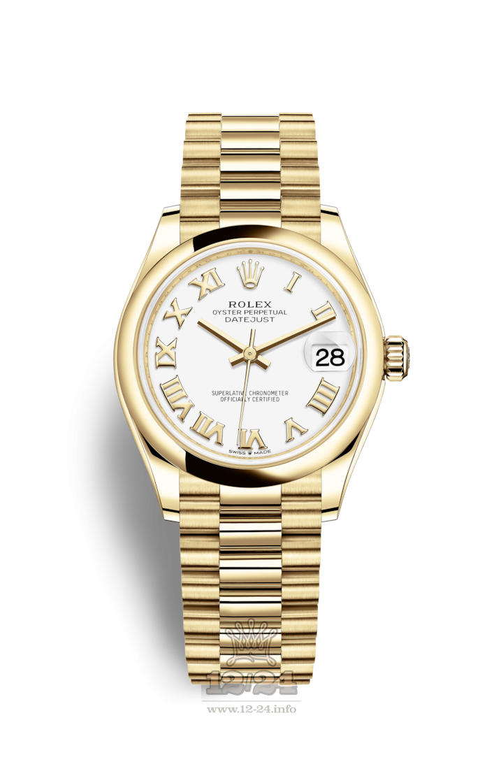 Rolex Datejust Watch 278248-0020 31 mm Yellow gold Case White Dial