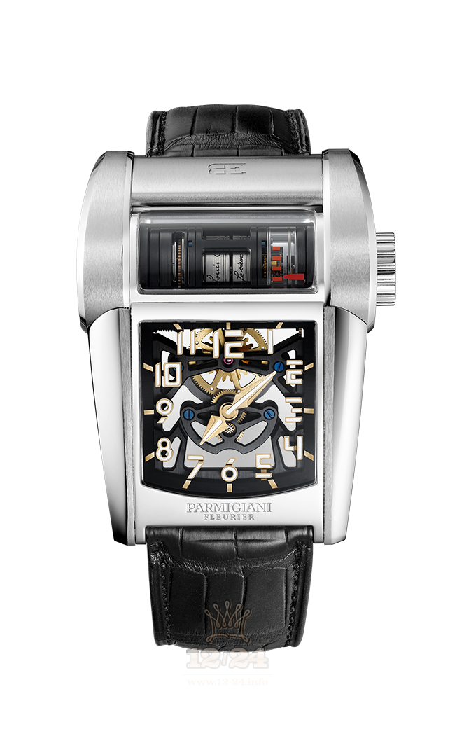 Parmigiani Fleurier Bugatti Watch PFH390-1201401-HA1442 42 mm White gold Case Black Dial