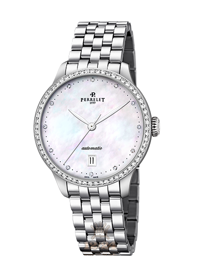 Perrelet First Class Watch A2070/7 35 mm Stainless steel Case White Dial