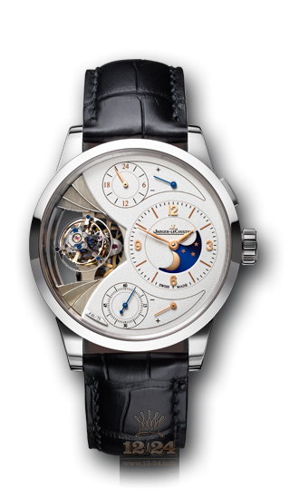 Jaeger-LeCoultre Duometre Watch 6086520 42 mm Platinum Case Silver Dial