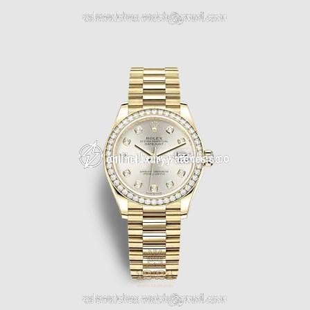 Rolex Datejust Watch 278288rbr-0028 31 mm Yellow gold Case Silver Dial