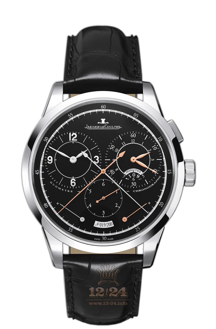 Jaeger-LeCoultre Duometre Watch 6013470 42 mm White gold Case Black Dial