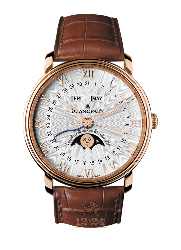 Blancpain Villeret Watch 6664-3642-55B 40 mm Red gold Case White Dial