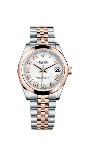 Rolex Datejust Watch 178241-0062 31 mm Steel / Pink gold Case White Dial