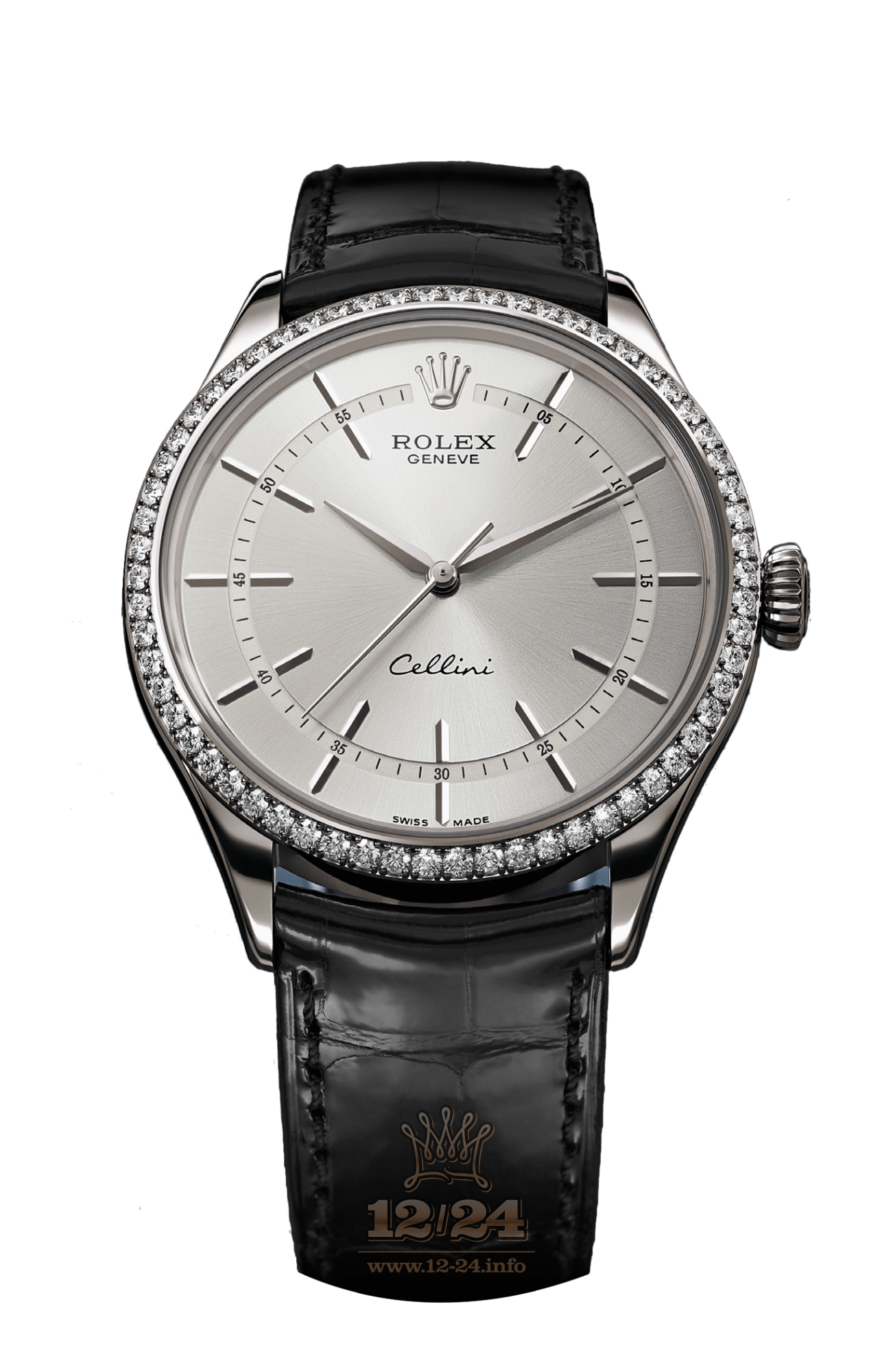 Rolex Cellini Time Watch 50709rbr-0010 39 mm White gold Case Silver Dial