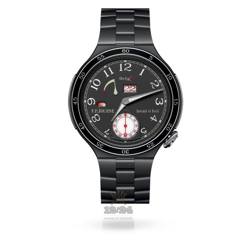 F.P.Journe Linesport Watch automatique reserve titane 44 mm Titanium Case Black Dial