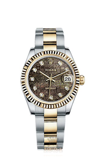 Rolex Lady-Datejust Watch 178273-0061 31 mm Steel / Yellow gold Case Black Dial