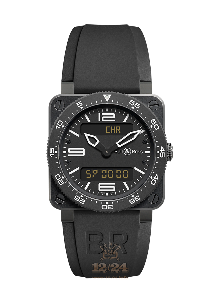 Bell & Ross Instruments Watch BR0392-AVIA-CA 42 mm Stainless steel PVD coating Case Black Dial