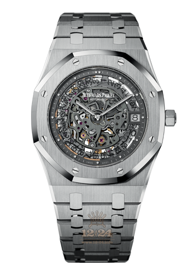 Audemars Piguet Royal Oak Watch 15203PT.OO.1240PT.01 39 mm Platinum Case Gray Dial