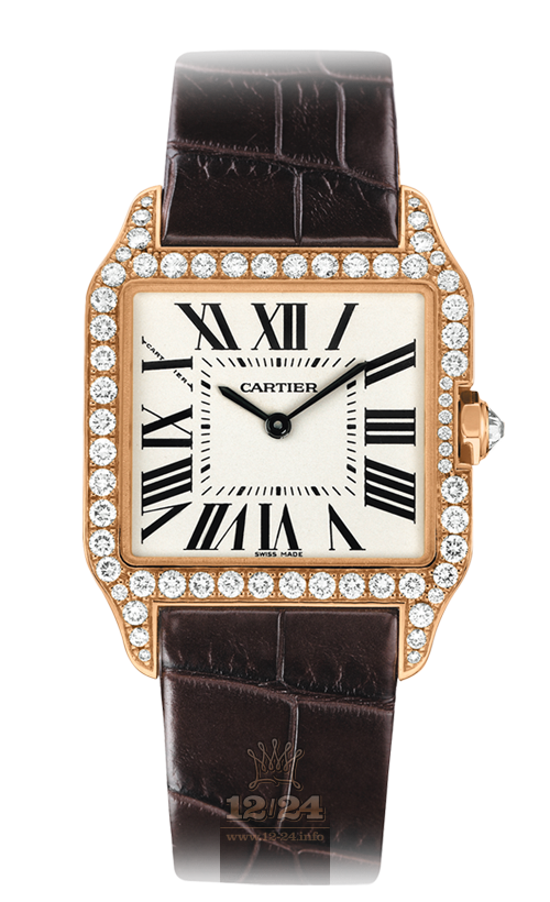 Cartier Santos de Cartier Watch WH100351 38 mm Pink gold Case Silver Dial