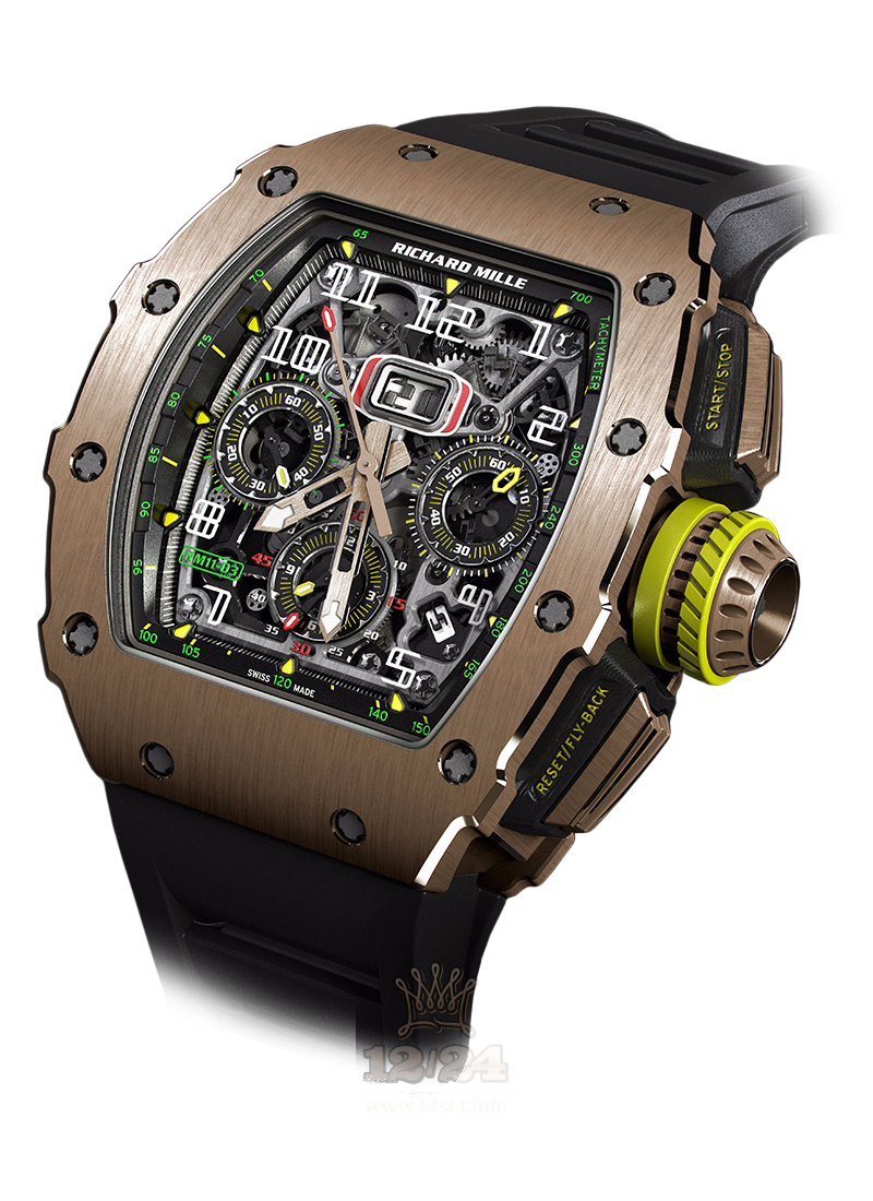 Richard Mille Men's Collection Watch RM11-03RG 50 mm Pink gold Case