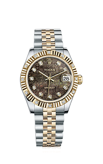 Rolex Datejust Watch 178313-0026 31 mm Steel / Yellow gold Case Black Dial