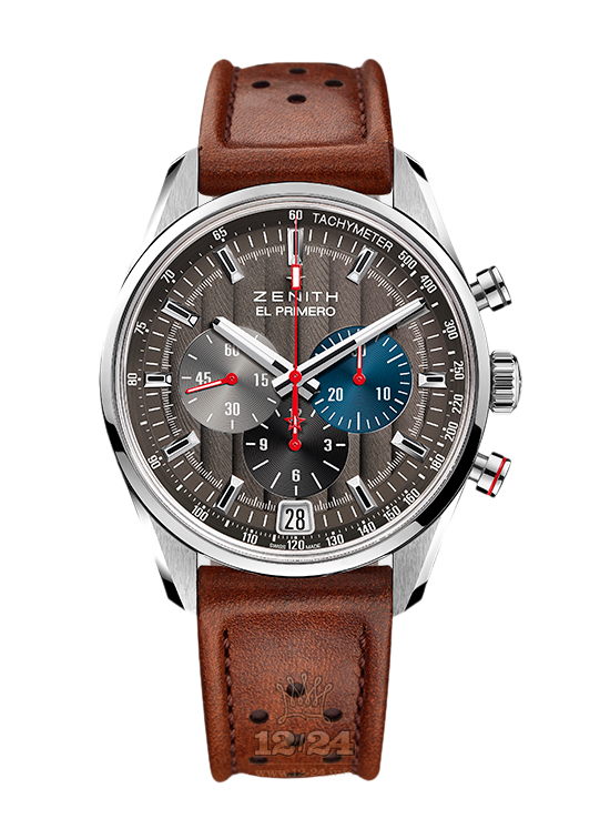 Zenith Chronomaster Watch 03.2046.400/25.C771 42 mm Stainless steel Case Gray Brown (chocolate) Dial