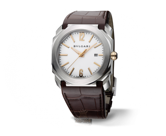 Bvlgari Octo Watch 102207 BGO41WSLD 41 mm Steel / Pink gold Case White Dial
