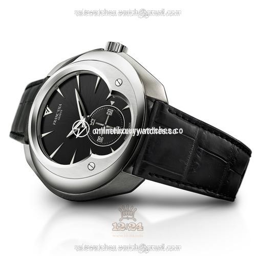 Franc Vila Neo Alta Watch 19N.SS.002 49 mm Stainless steel Case Black Dial