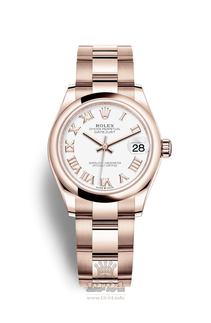 Rolex Datejust Watch 278245-0017 31 mm Pink gold Case White Dial
