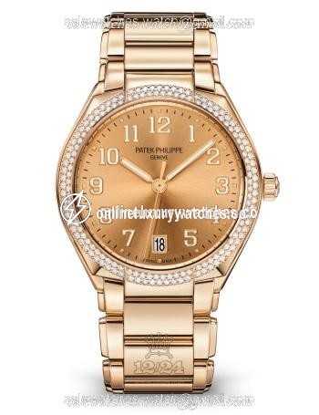 Patek Philippe Twenty~4 Watch 7300-1200R-011 36 mm Pink gold Case Golden Dial