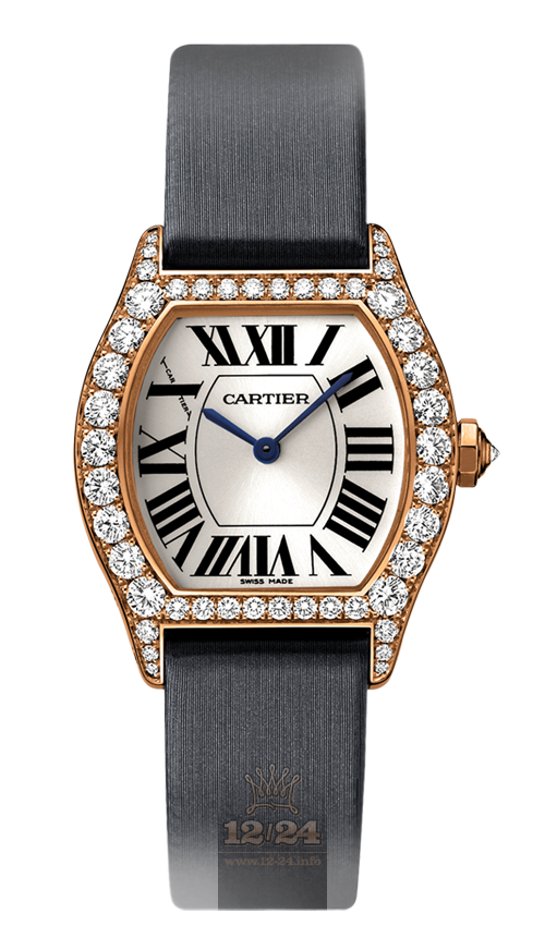 Cartier Tortue Watch WA507031 34 mm Pink gold Case Silver Dial