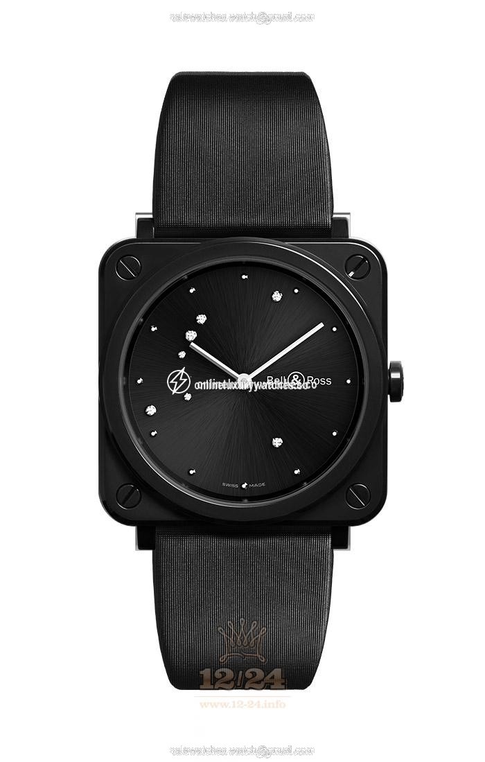 Bell & Ross Instruments Watch BRS-EBL-CE/SCA Ceramics Case Black Dial