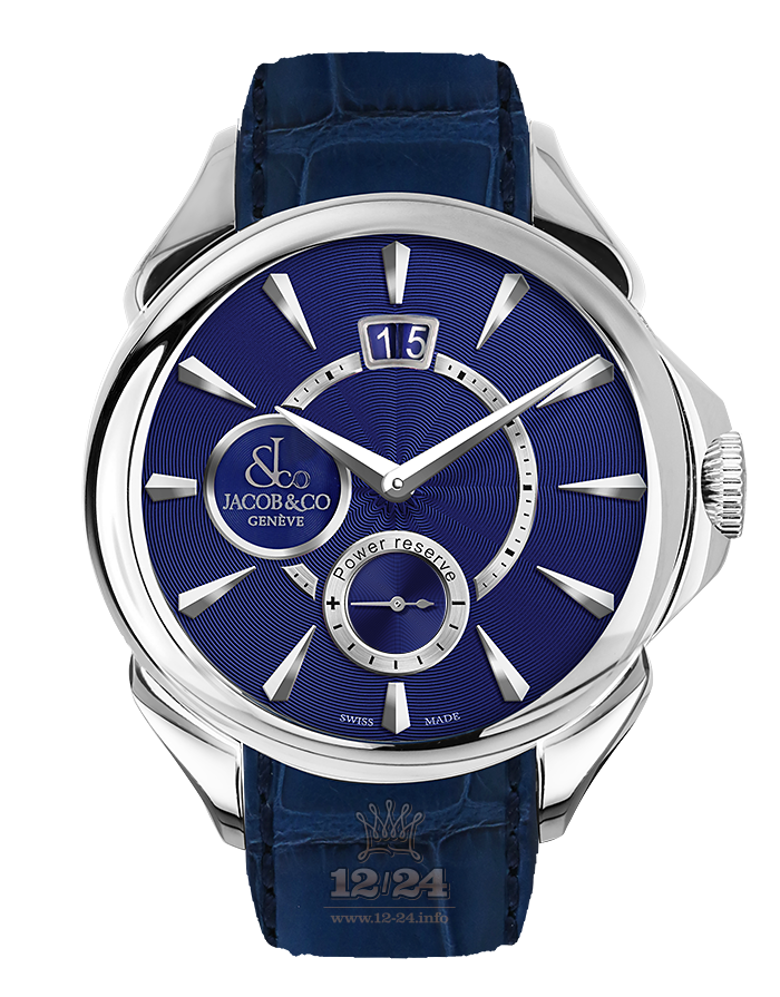 Jacob & Co Gents Collection Watch PC400.10.NS.ND.A 42 mm Stainless steel Case Dark blue Dial