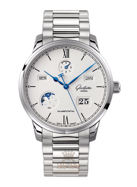 Glashutte Senator Watch 1-36-02-01-02-70 42 mm Stainless steel Case White Dial