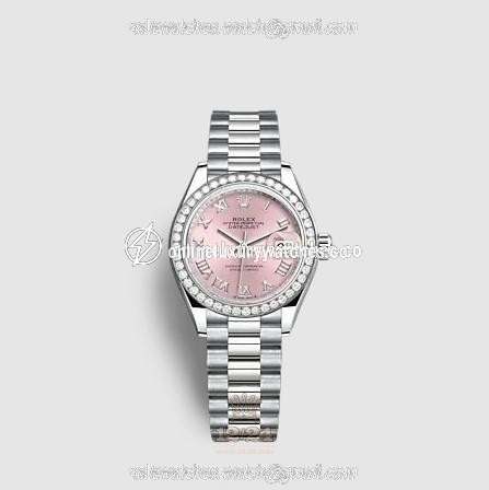 Rolex Lady-Datejust Watch 279139rbr-0012 28 mm White gold Case Pink Dial