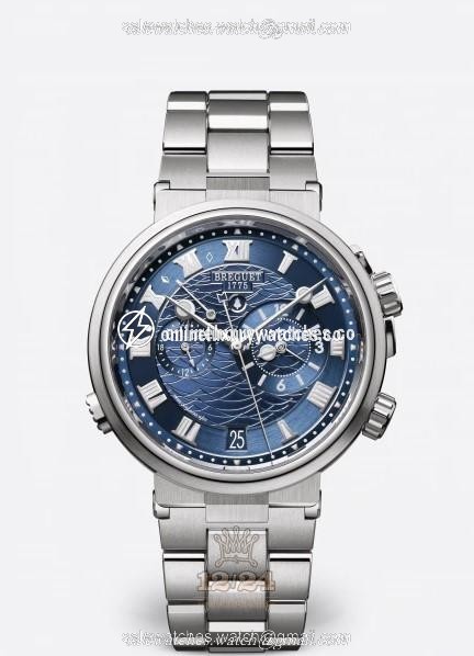 Breguet Marine Watch 5547BB/Y2/BZ0 40 mm Titanium Case Dark blue Dial