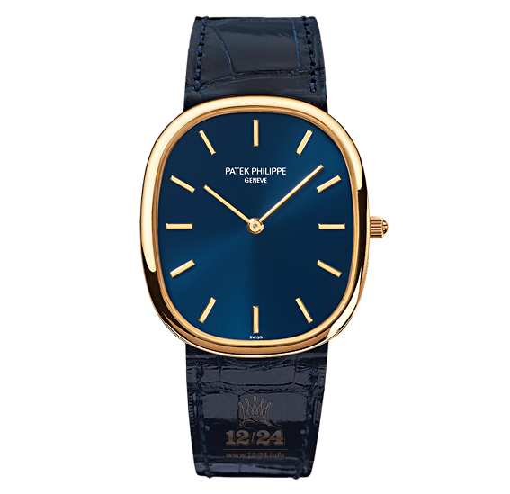 Patek Philippe Golden Ellipse Watch 3738/100J-012 31 mm Yellow gold Case Dark blue Dial