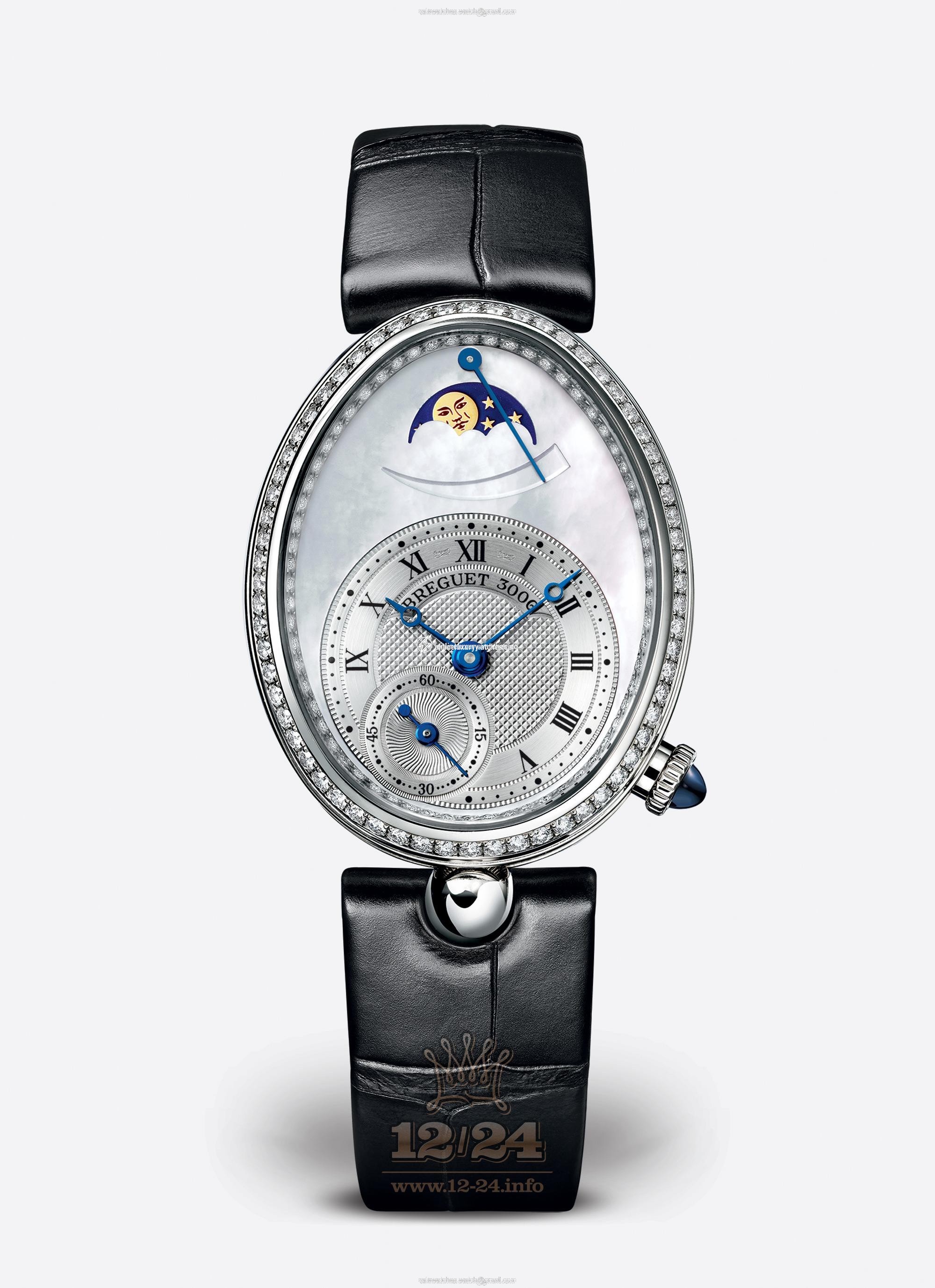 Breguet Reine de Naples Watch 8908BB52964D00D 37 mm White gold Case Blue Dial