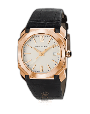 Bvlgari Octo Watch 102119 BGOP38WGLD 38 mm Pink gold Case Silver Dial