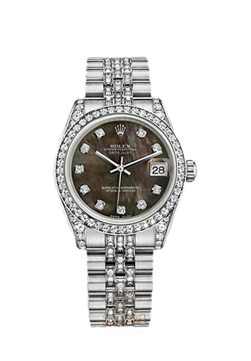 Rolex Datejust Watch 178159-0039 31 mm White gold Case Black Dial