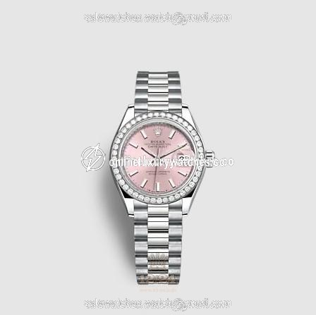 Rolex Lady-Datejust Watch 279139rbr-0004 28 mm White gold Case Pink Dial