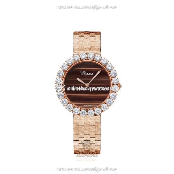 Chopard L Heure du Diamant Watch 10A419-5023 36 mm Pink gold Case Brown (chocolate) Dial