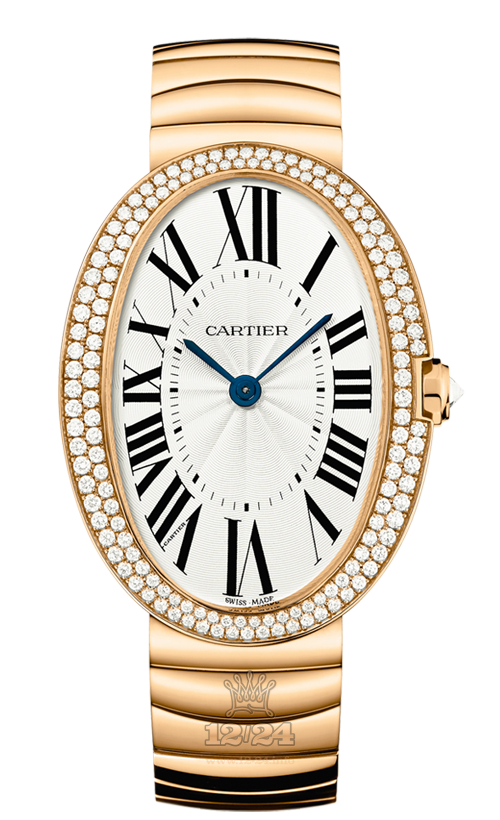 Cartier Baignoire Watch WB520003 44 mm Pink gold Case Silver Dial