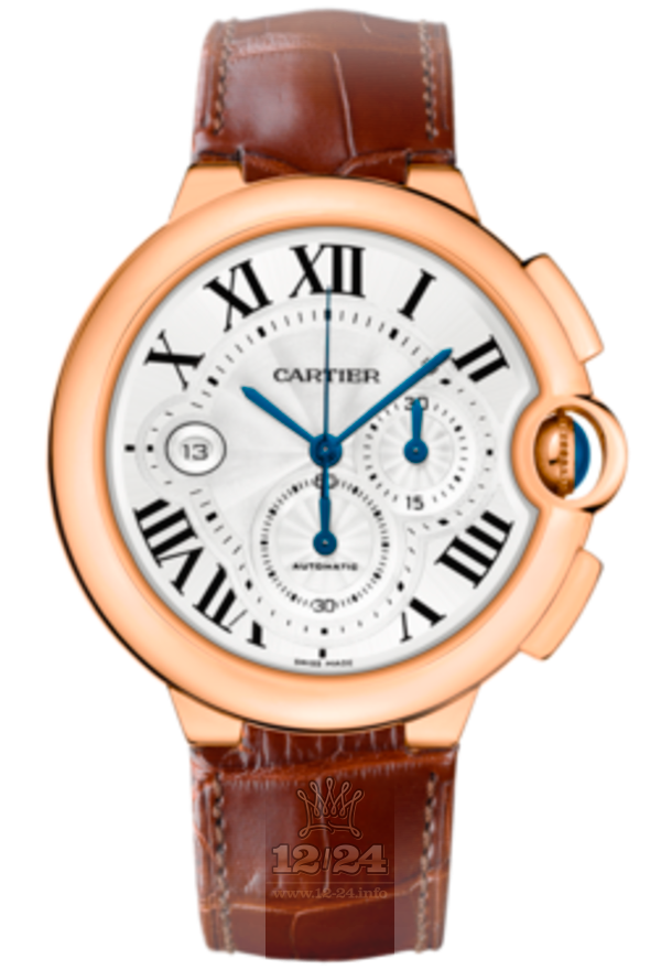 Cartier Ballon Bleu de Cartier Watch W6920074 47 mm Pink gold Case Silver Dial