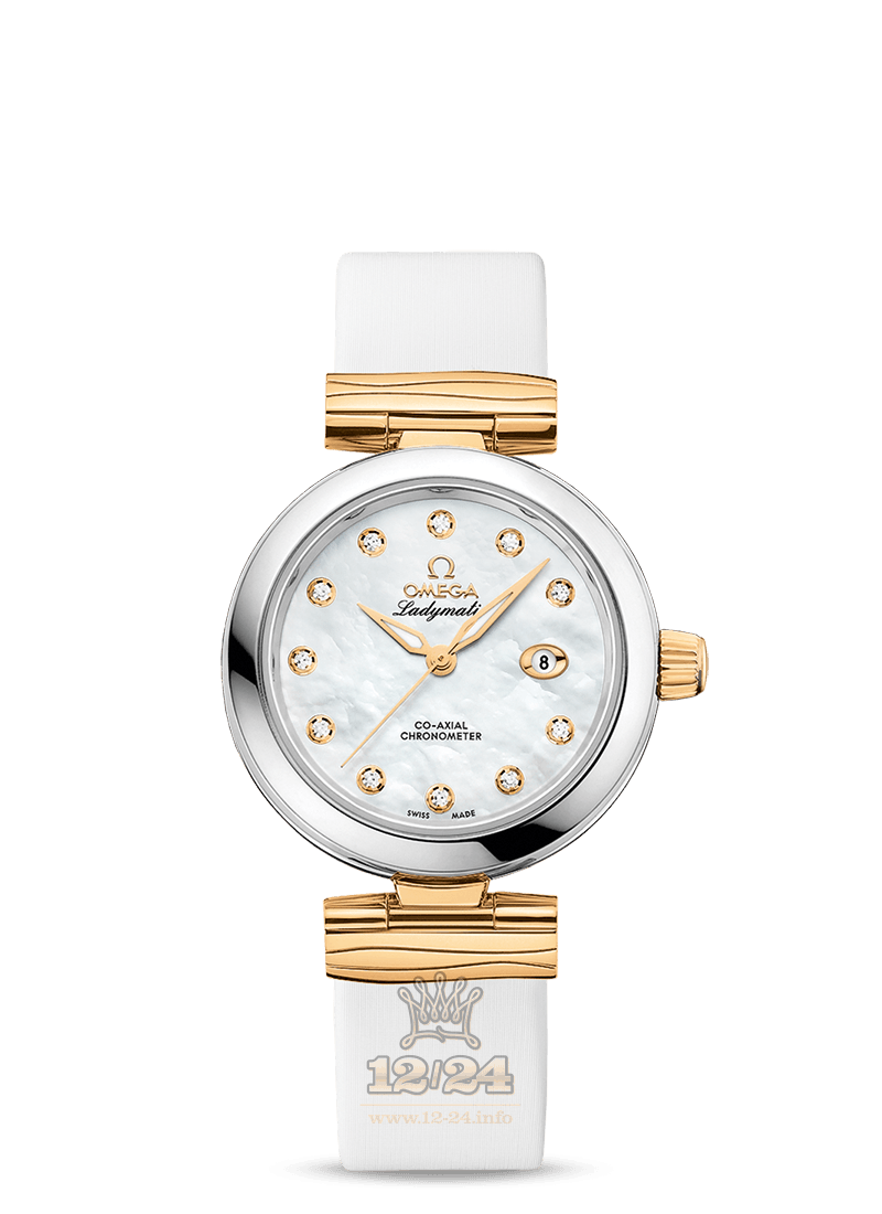 Omega Ladymatic Watch 425.22.34.20.55.003 34 mm Steel / Yellow gold Case White Dial