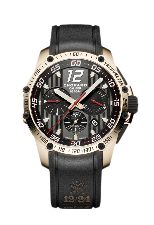 Chopard Classic Racing Watch 161284-5001 45 mm Pink gold Case Black Silver Dial
