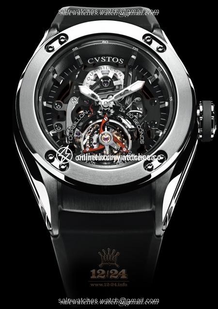 Cvstos Concept-S Watch Challenge R50 T-S Tourbillon Sport Titanium Titanium Case Black Silver Dial
