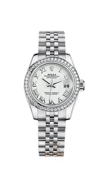Rolex Lady-Datejust Watch 179384-0013 26 mm Steel / White gold Case White Dial
