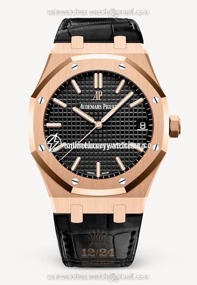 Audemars Piguet Royal Oak Watch 15500OR.OO.D002CR.01 41 mm Pink gold Case Black Dial