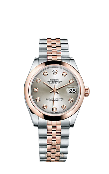 Rolex Datejust Watch 178241-0046 31 mm Steel / Pink gold Case Silver Dial