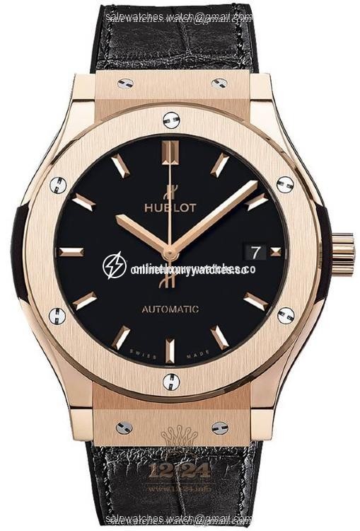 Hublot Classic Fusion Watch 565.OX.1181.LR 38 mm Pink gold Case Black Dial
