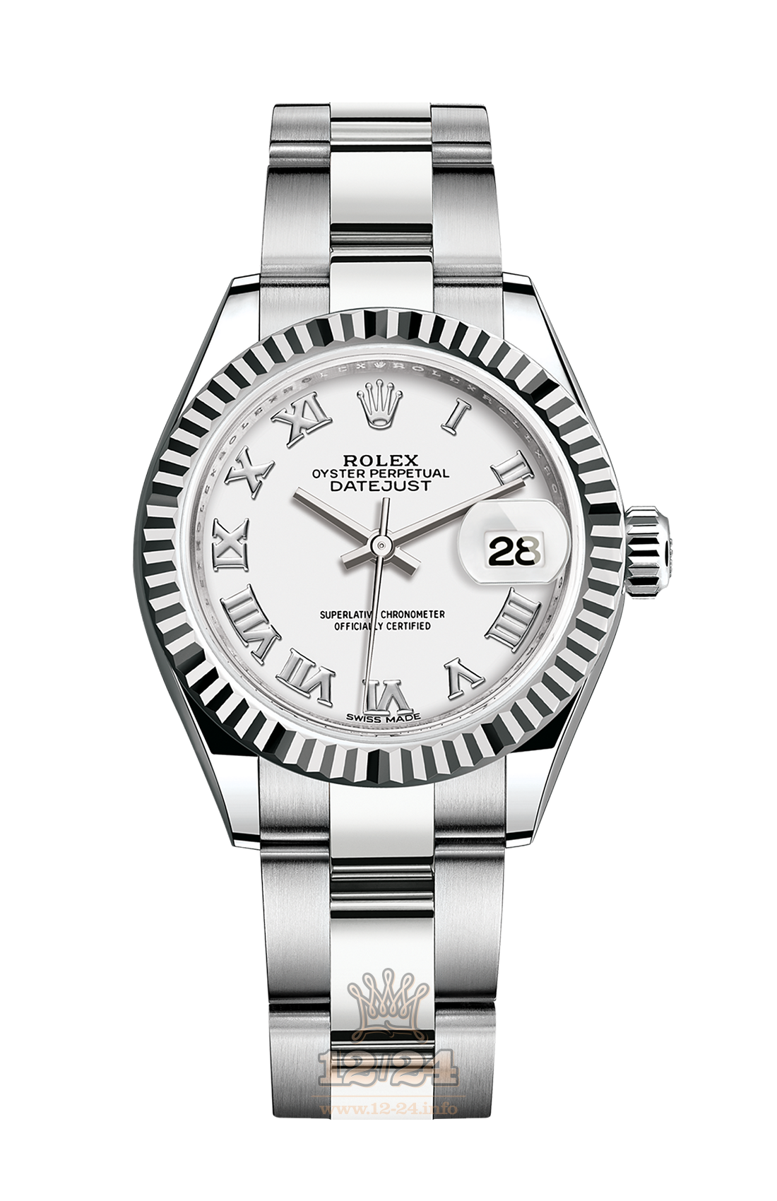 Rolex Datejust Watch 279174-0020 28 mm Steel / White gold Case White Dial