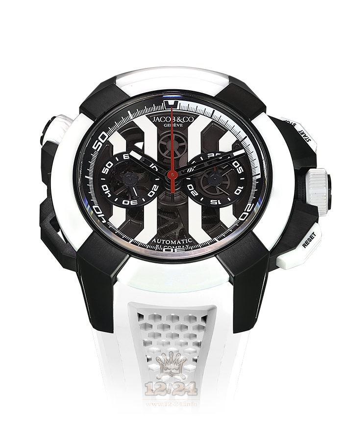 Jacob & Co Gents Collection Watch EC312.21.SD.BX.A 47 mm Titanium DLC coating Ceramics Case Black Dial