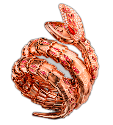 Bvlgari Serpenti Watch 102014 SPP40D1GD2D1R.2T 40 mm Pink gold Case Golden Dial