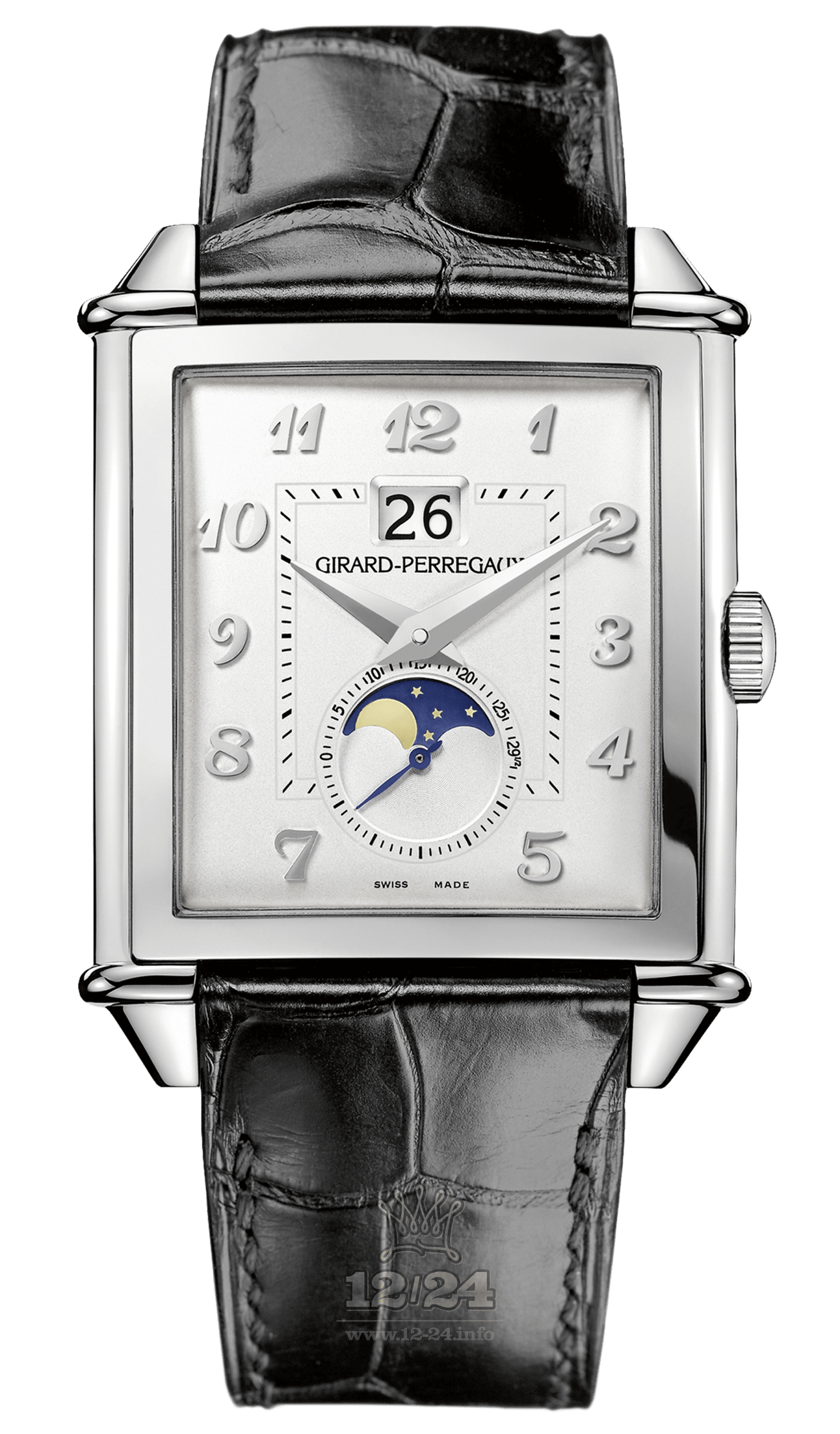 Girard Perregaux Vintage 1945 Watch 25882-11-121-BB6B 36 mm Stainless steel Case Silver Dial